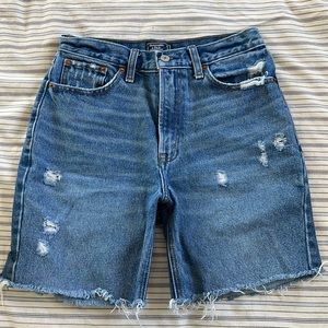 Abercrombie high waist cutoff denim short